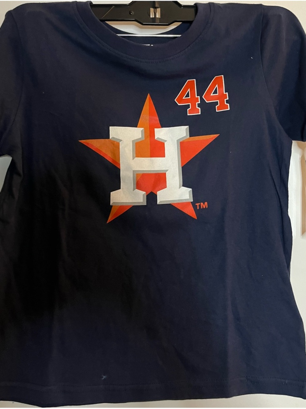 Genuine Merchandise Navy Houston Astros H Logo Tee with Orange Accents